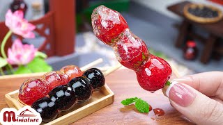 Perfect Tanghulu Chinese Candied Fruit Recipe  ASMR Cooking Mini Food [upl. by Rengaw]