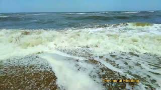 Beautiful Sea  Alaiye sitralaiye Waves  Sea  Beach scene  kadhalsadugudu relaxing [upl. by Sukin]