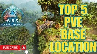 TOP 5 PVE BASE LOCATION IN ARK SURVIVAL ASCENDED The Island [upl. by Rusel6]