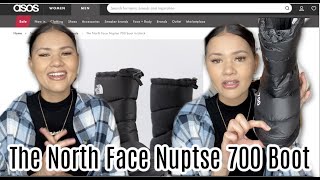 The North Face Nuptse 700 Black Boot  Unboxing Review amp Try On  ASOS HAUL 2021  Sizing Guide [upl. by Yi]