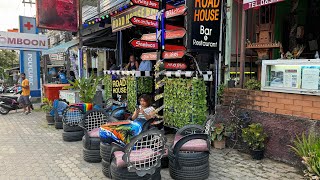 Krabi Ao Nang 的夜晚有各式各样的美食，我们在这里吃吃喝喝😋过后又去按按脚🦶就这样过了一个舒服的夜晚。 [upl. by Yelram131]