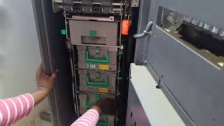 Tata indicash atm cash loading process I एटीएम में पैसा लोड कैसे करते हैं  how to load cash in atm [upl. by Aretse]