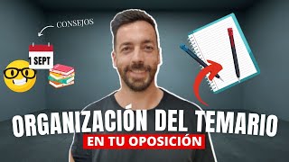 📚 5 consejos para ORGANIZAR EL ESTUDIO de los TEMAS [upl. by Padraic17]