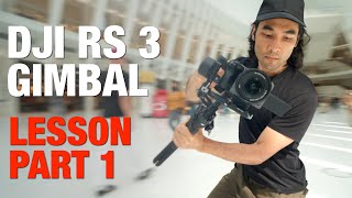 DJI RS 3 Gimbal Tutorial 1 Running Flashlight FPV 3D 360 Roll [upl. by Adialeda]