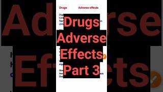 Drugs and adverse effects pharmacology  pharmacology adverseeffect [upl. by Acimaj]