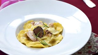 Recette  Ravioles de cèpes sauce foie gras et truffe [upl. by Sol]