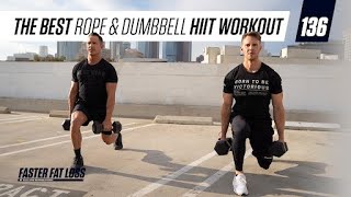 20 Min Jump Rope  Dumbbell HIIT Workout FOLLOW ALONG  Faster Fat Loss™ [upl. by Yeblehs]