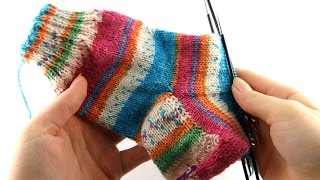 How to Knit Socks 5 Gusset [upl. by Notsehc]