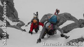 Ski de randonnée  La Fouly  Champex  Traversée des 5 cols [upl. by Alor213]