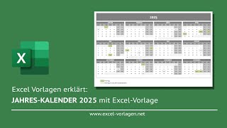 Kostenlose ExcelVorlage Jahreskalender 2025 mit Feiertagen amp Ferien – Inklusive PDF 📅 [upl. by Icram]