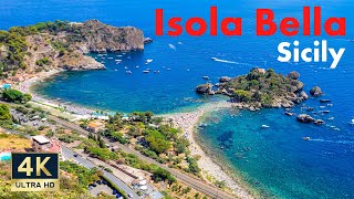 Isola Bella Sicily Italy 🇮🇹 4K Taormina Walking Tour 2022 [upl. by Karney]