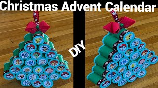 How To Make Christmas Advent Calendar From Paper Towel Toilet Paper Tubes DIY Christmas Countdowns [upl. by Lida]