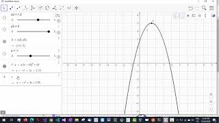 Liens forme canonique et graphique dune fonction du second degré visualisés dans geogebra [upl. by Skyla139]