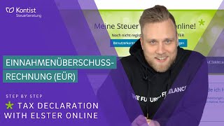 Income surplus statement in ELSTER online 2022  My Elster tutorial for selfemployed  EÜR [upl. by Ahsa]