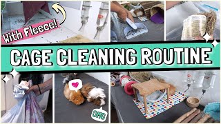 Simple Guinea Pig Cage Cleaning Routine with Fleece Bedding [upl. by Leland]