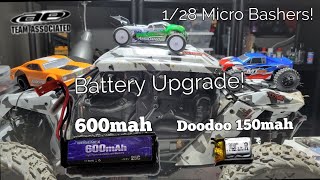 Team Associated 128 Micro Basher Battery Upgrade [upl. by Nerej217]