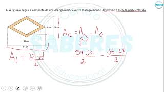 Exercício 6  Área de um losango [upl. by Rochella]