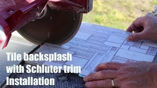 How To Install Tile Backsplash with Schluter Trim [upl. by Barth]