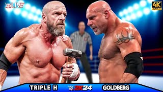 Goldberg vs Triple h  No Holds Barred Match  SURVIVOR WAR GAMES 2024  WWE Nov 302024 [upl. by Waylen]