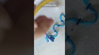 Hand Embroidery Tutorial For beginners Border Design Basic Stitch [upl. by Gona]