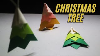 ORIGAMI CHRISTMAS TREE  PAPER CHRISTMAS DECORATIONS  EASY CHRISTMAS DECORATIONS [upl. by Anastos]