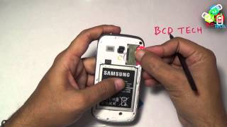 Samsung Galaxy S Duos 2 S7582  How to insert SIM [upl. by Ahsiemat]