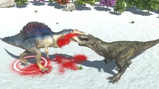 T REX vs SPINOSAURUS ANIMAL REVOLT BATTLE SIMULATOR [upl. by Rhodes]