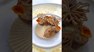 Panna cotta salata ai finferli 🍄🍂 food chef short [upl. by Boorer]