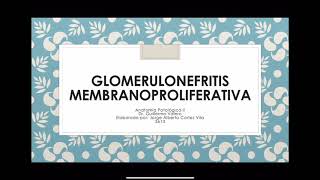 Glomerulonefritis membranoproliferativa [upl. by Renault]