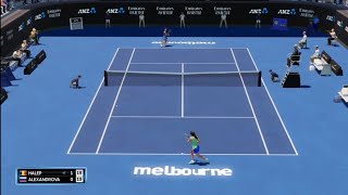 Simona Halep vs Ekaterina Alexandrova  WTA Cup Melbourne Live Gameplay [upl. by Milinda]