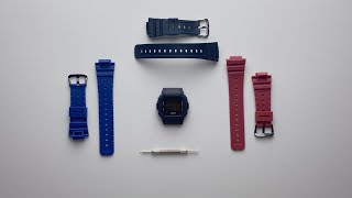 Changing Straps on a Casio GSHOCK Digital Blackout Series DW5600 [upl. by Tama]