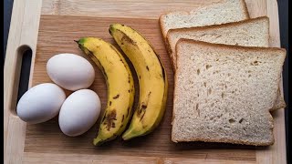 Just Add Eggs With Bananas amp Bread Its So Delicious  Simple Breakfast Recipe  Cheap amp Tasty Snacks [upl. by Pebrook]