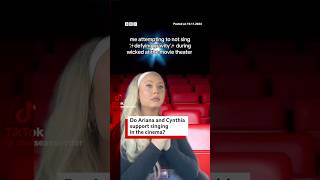 Ariana and Cynthia on singing in cinemas WickedMovie BBCNews [upl. by Ahsienor]