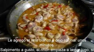 LA COCINA DE ILE  Riñones al vino blanco [upl. by Ntsuj]