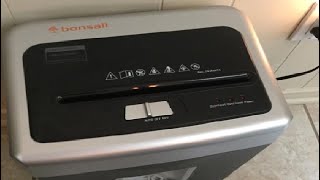 Bonsaii Heavy Duty Paper Shredder 20 Sheet 40 Mins Large Office Crosscut Shredder Great for cardbo [upl. by Atihcnoc]