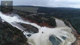 Oroville Dam 219 Spillway closeup Plus Drone footage and ground views [upl. by Darnok]