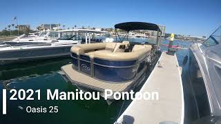 Manitou Pontoon Oasis 25 After Toon Basic Tier Newport Beach Carefree Boat Club of SoCal [upl. by Devi]