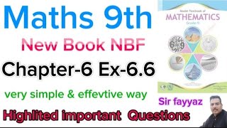 Maths class 9th  chapter 6  Exercise 66  new book  national book foundation  simple way [upl. by Nahte]