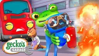 Gecko the Firefighter  Geckos Garage  Trucks For Children  Cartoons For Kids [upl. by Westland521]