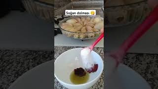 Soğan dolması 😋 keşfet yemektarifi soğandolması dolma dubaiçikolatası yemektarifleri keşfet [upl. by Henebry]