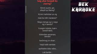 Shaxriyor Sevgi nima Karaoke [upl. by Ahsieket]