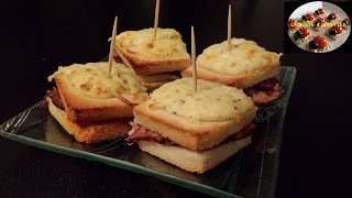 Mini croque normand  APERITIF DINATOIRE  LA BOITE A RECETTES [upl. by Novets]