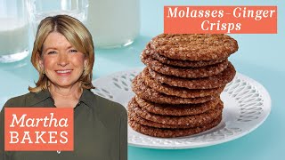 Martha Stewarts MolassesGinger Crisps  Martha Bakes Recipes [upl. by Nainatrad837]