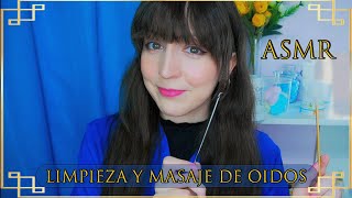 ⭐ASMR Limpieza y Masaje de Oídos en Español👂Sub Binaural Soft Spoken Atención Personal [upl. by Kirred]