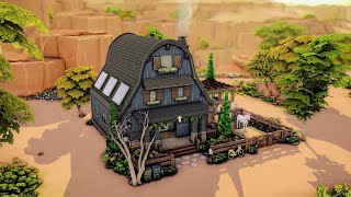 I built a beautiful barn home  The Sims 4 Speed Builds  No CC [upl. by Reffineg592]