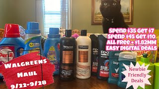 WALGREENS HAUL 922928  NEWBIE FRIENDLY  DIGITAL DEALS  ALL FOR FREE  182MM [upl. by Hgierb629]