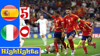 HIGHLIGHTS ⚽ Italy vs Spain ⚽ FC 24 Gameplay fifaworldcup copaamerica highlights [upl. by Merritt]