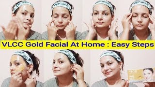 Festival Special Easy To Do Facial At Home  VLCC Gold Facial Kit AlwaysPrettyUseful [upl. by Tully]