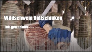 Luftgetrockneter Wildschwein Rollschinken  Spezialität aus Istrien [upl. by Collum217]