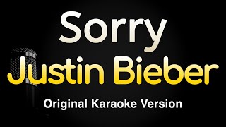 Sorry  Justin Bieber Karaoke Songs With Lyrics  Original Key [upl. by Aneen]